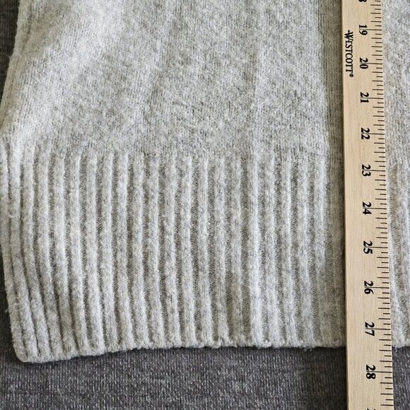 Cynthia Rowley Sweater Womens L Gray LS Shawl Collar Cottagecore Wool Blend Soft - Picture 8 of 12